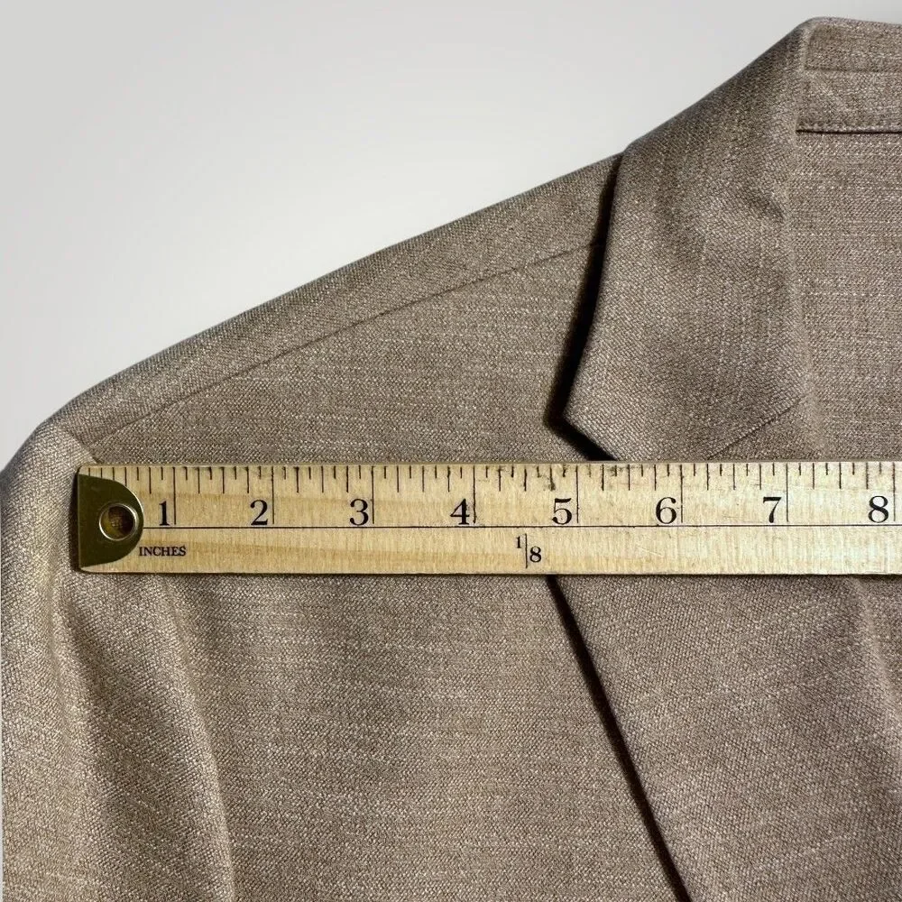 RALPH LAUREN Mens Blazer 50R Unstructured Sport Coat Two Button Jacket Tan Suits